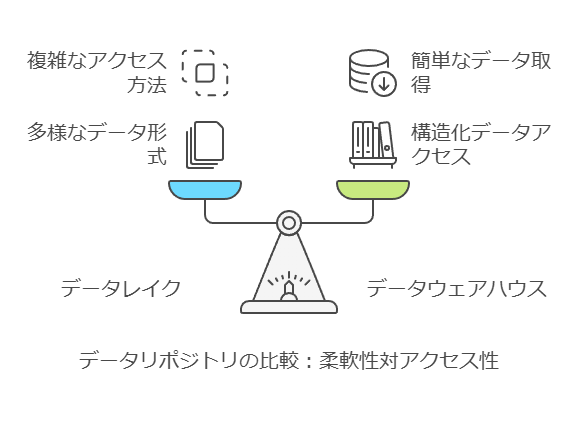 データリポジトリの比較：柔軟性対アクセス性