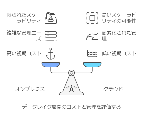 データレイク展開のコストと管理を評価する