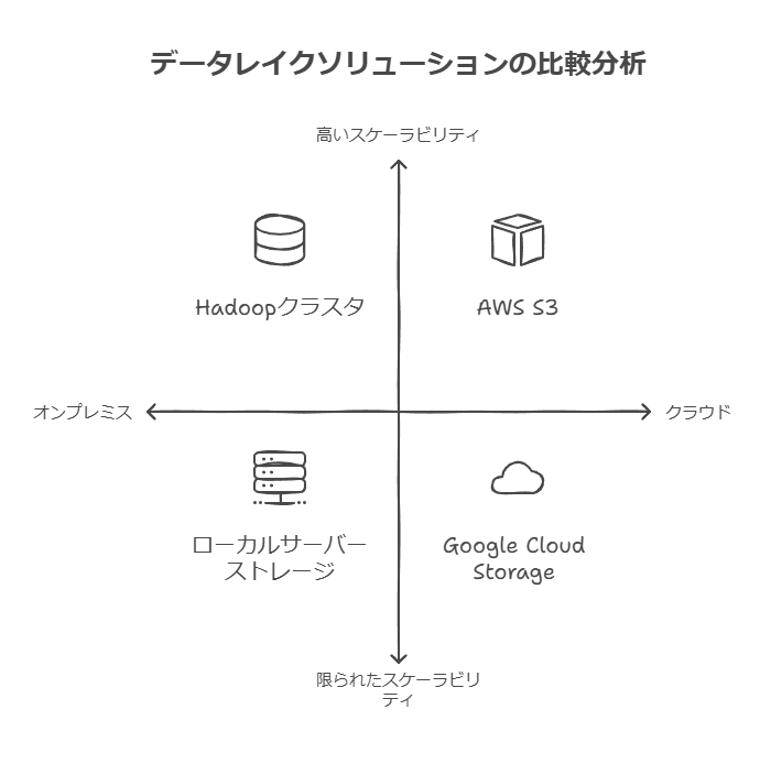 データレイクソリューションの比較分析