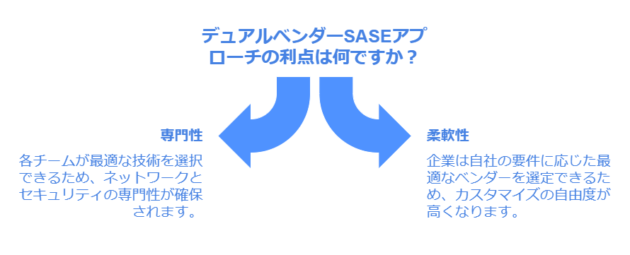 デュアルベンダーSASEアプローチの利点は何ですか？