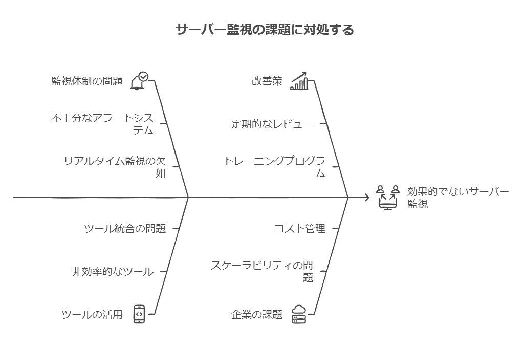 サーバー監視の課題に対処する