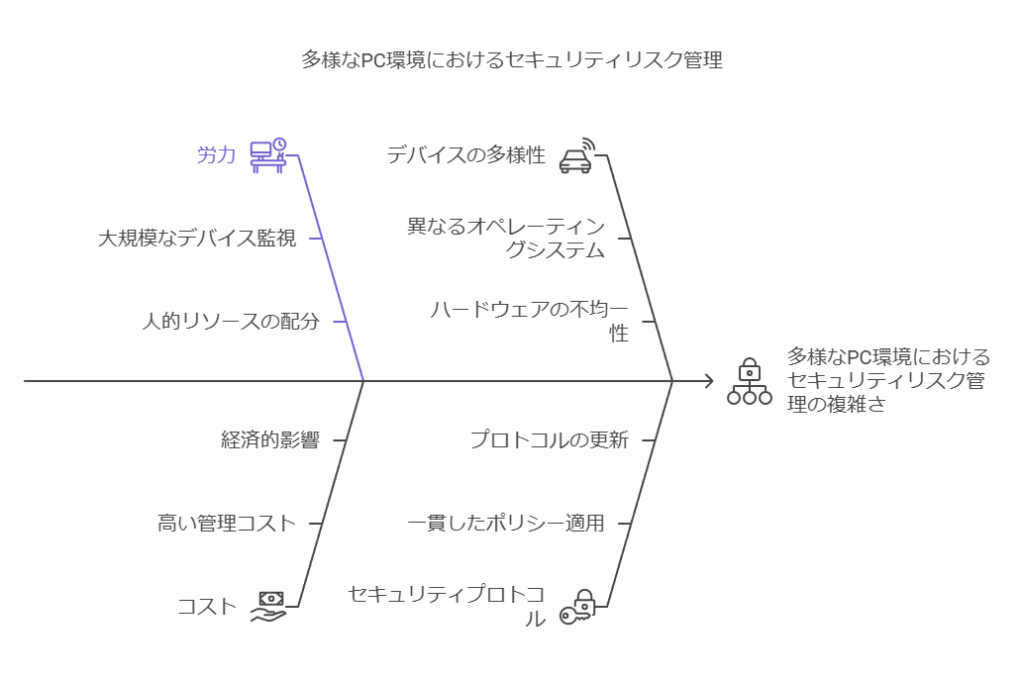 多様なPC環境におけるセキュリティリスク管理