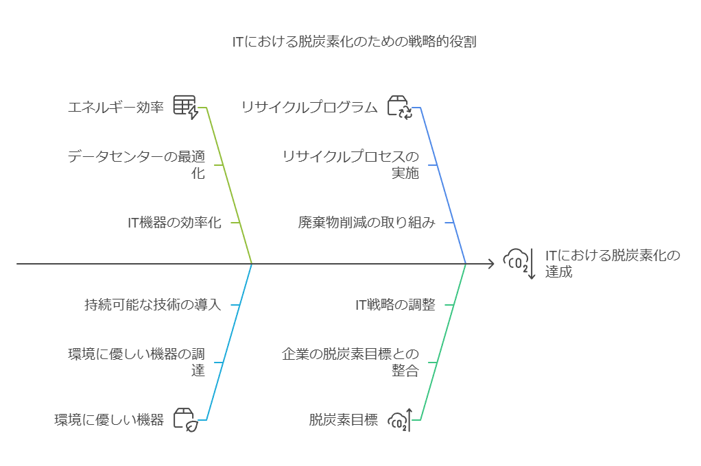 ITにおける脱炭素化のための戦略的役割